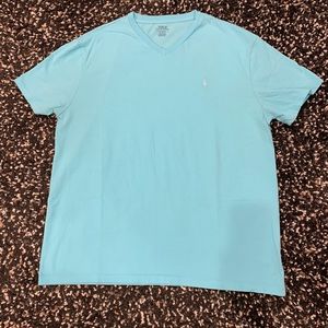 Polo Ralph Lauren Men’s Large Arctic Blue V Neck T Shirt